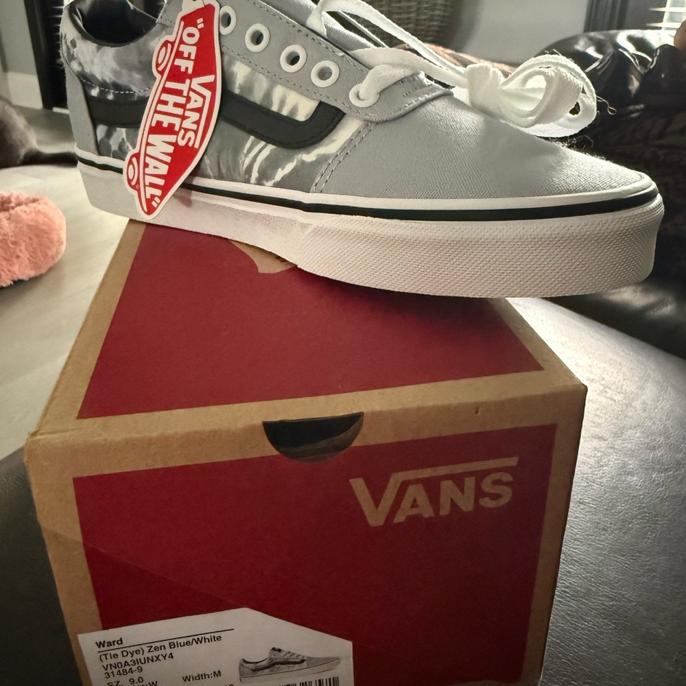 Vans Zen Blue and White Sneakers